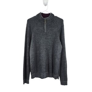 Ted Baker Men's Zip Neck Ribbed Knit Jumper Sweater